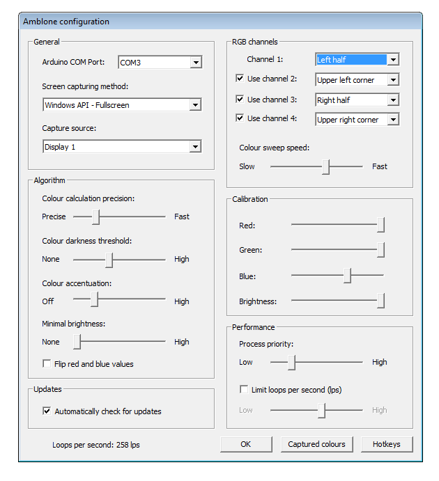 Amblone Settings