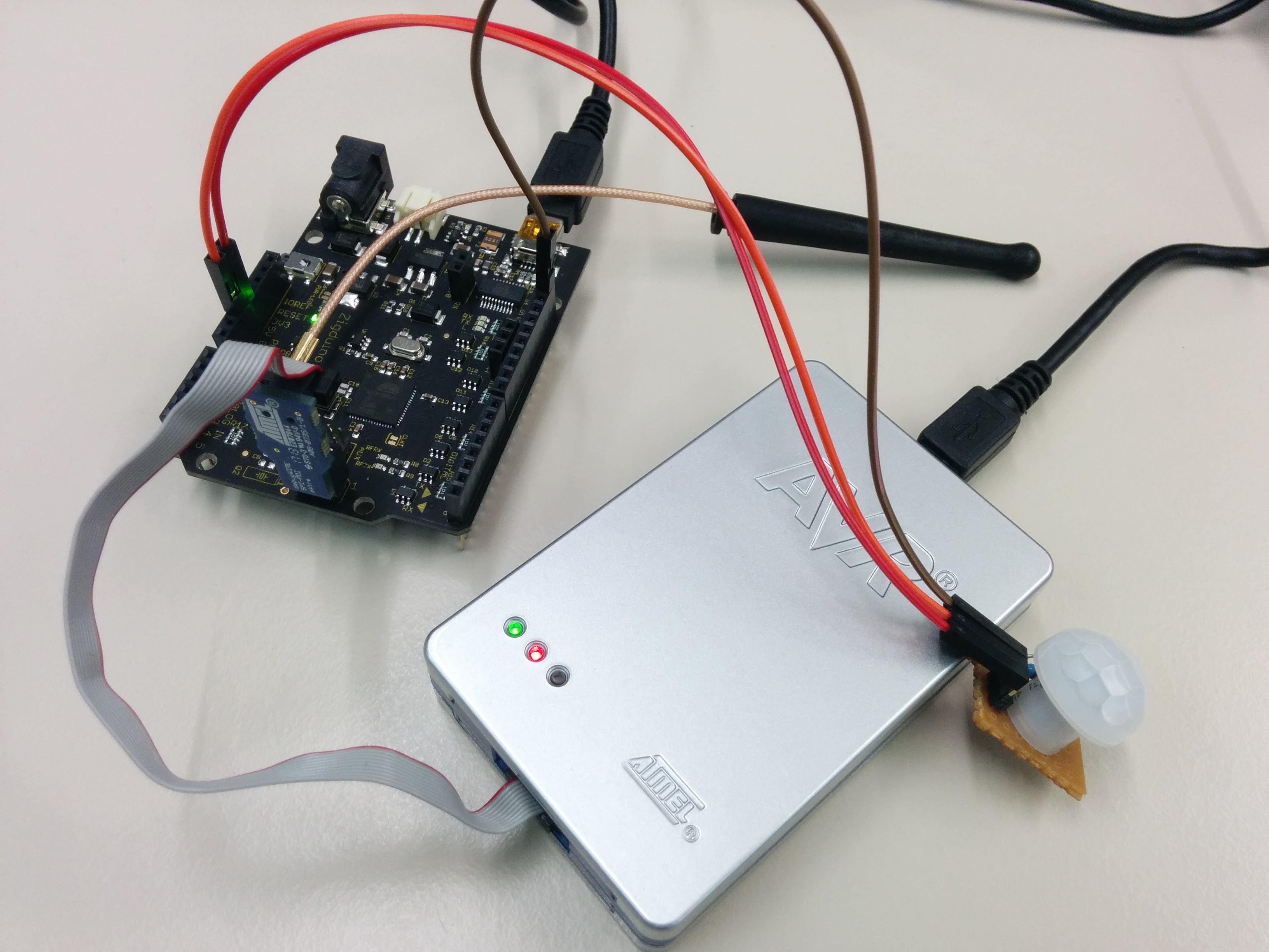 PIR connected to the Zigduino